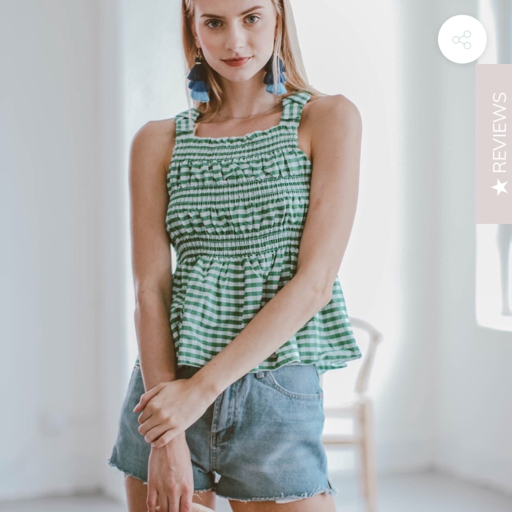 NWT gingham top